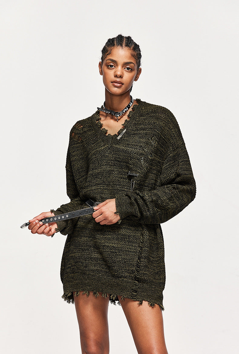 Unisex High Street Ripped Sweater