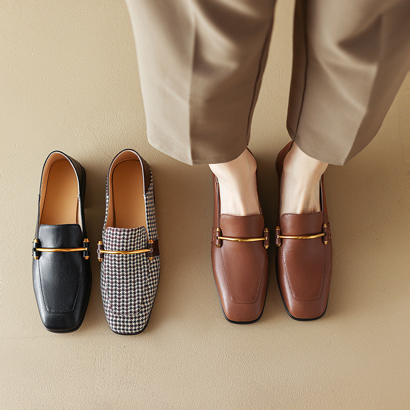 Spring New Thick With Square Head Deep Mouth Four Seasons Single Shoes Female