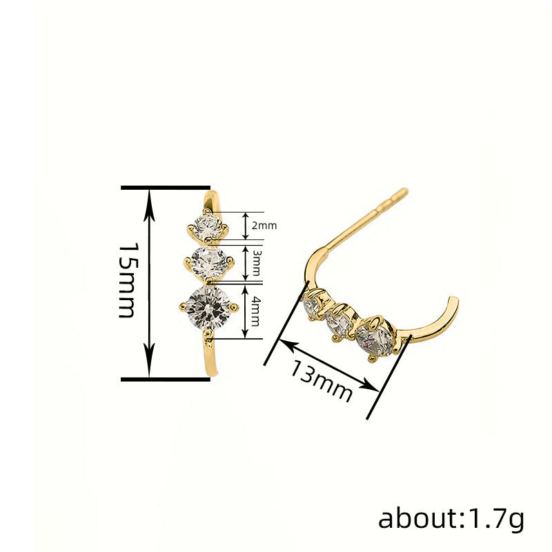 Simple Delicate Earrings Women's Fashion
