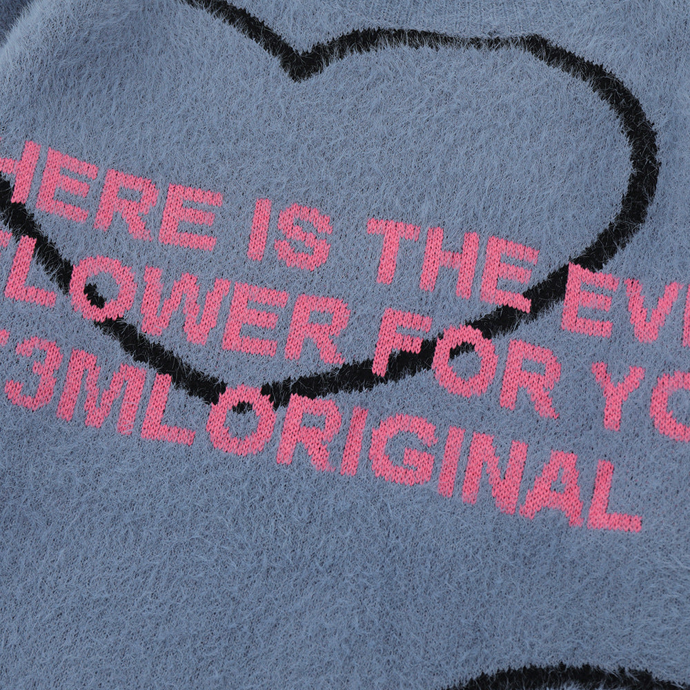 Loose Casual Long Sleeves Pullover Knitwear Fashion Brand Design Sense