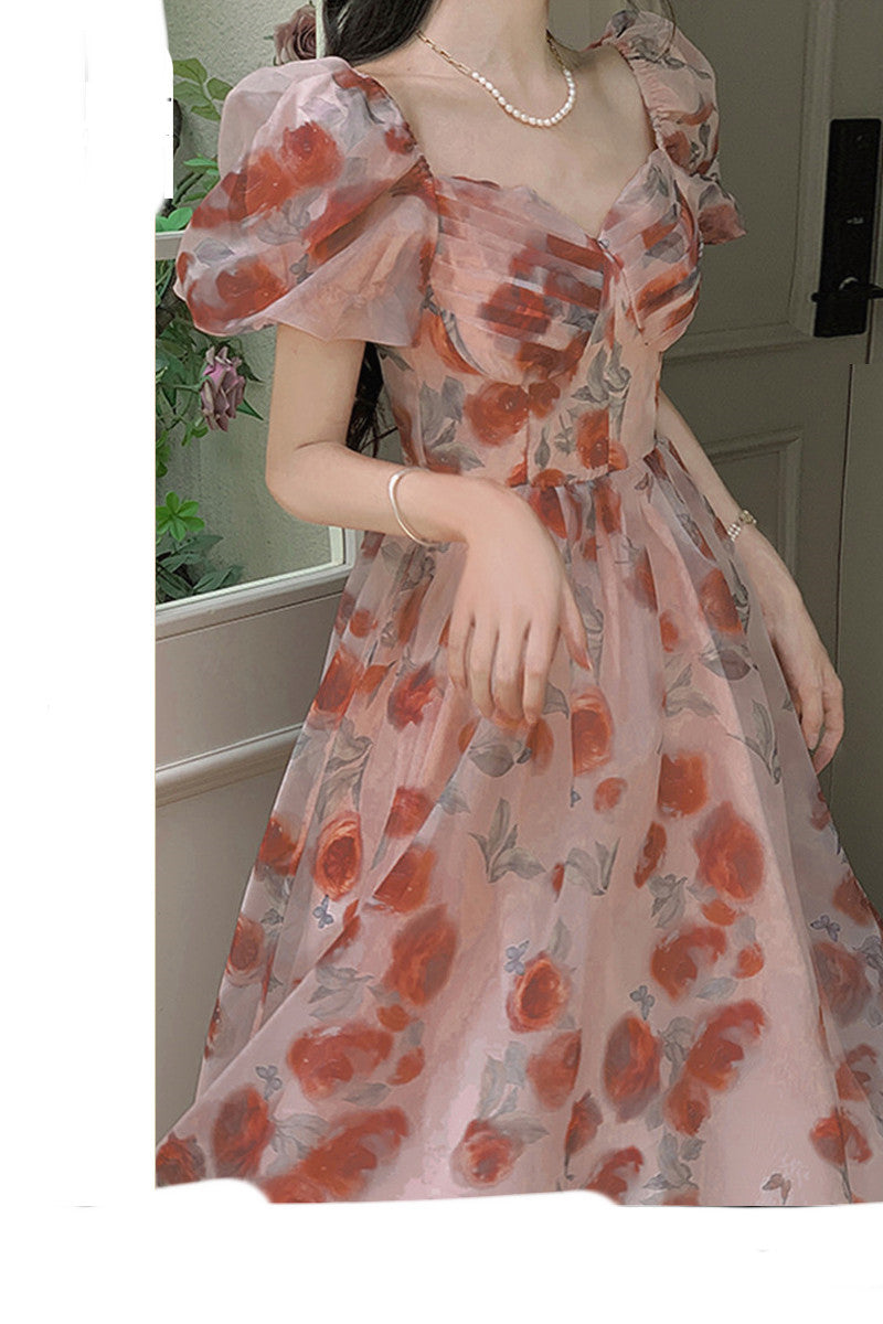 Fashion Beautiful Floral Dress Female