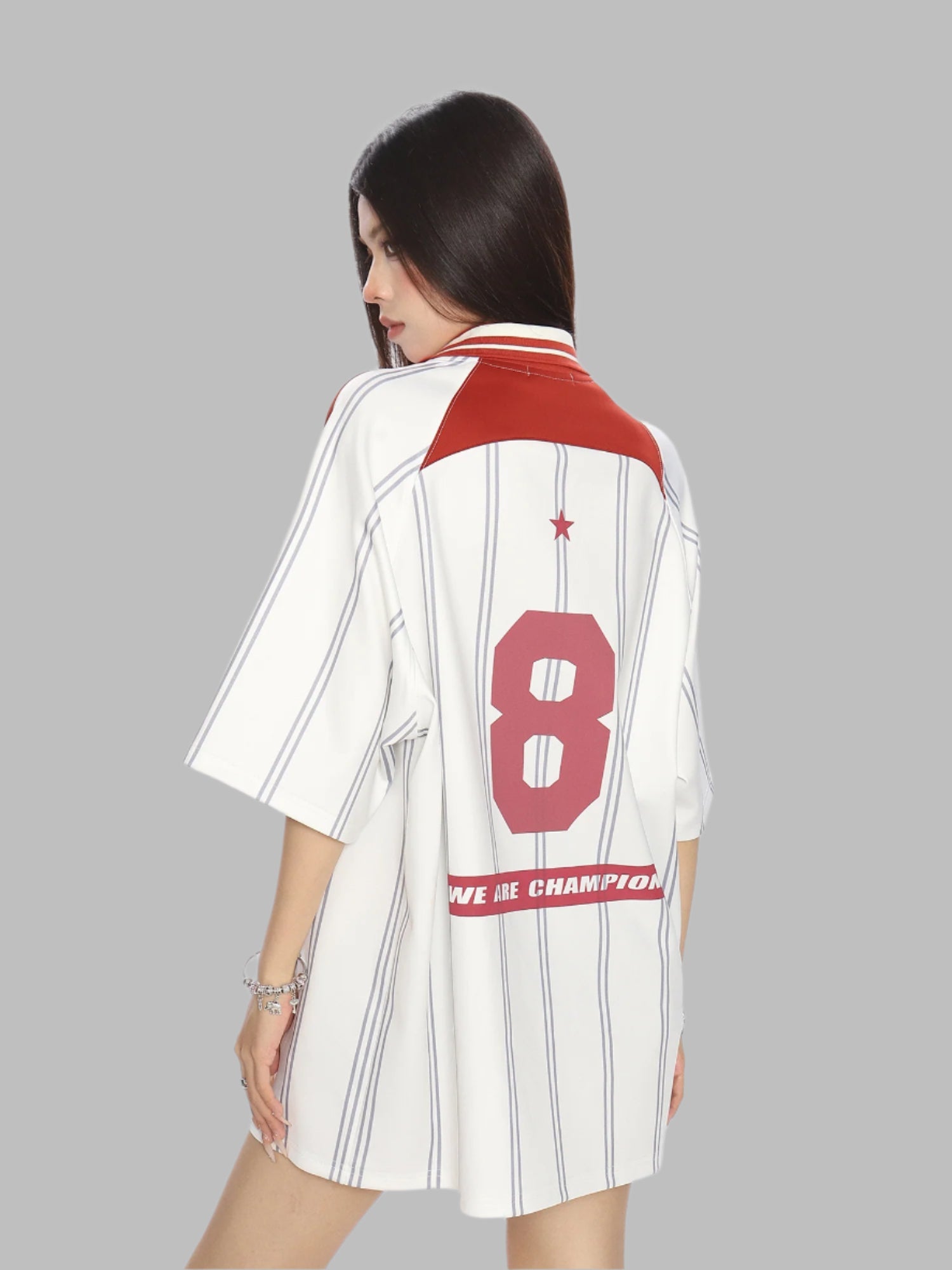 Sports Style Jersey Short-sleeved Casual Top Trendy Women