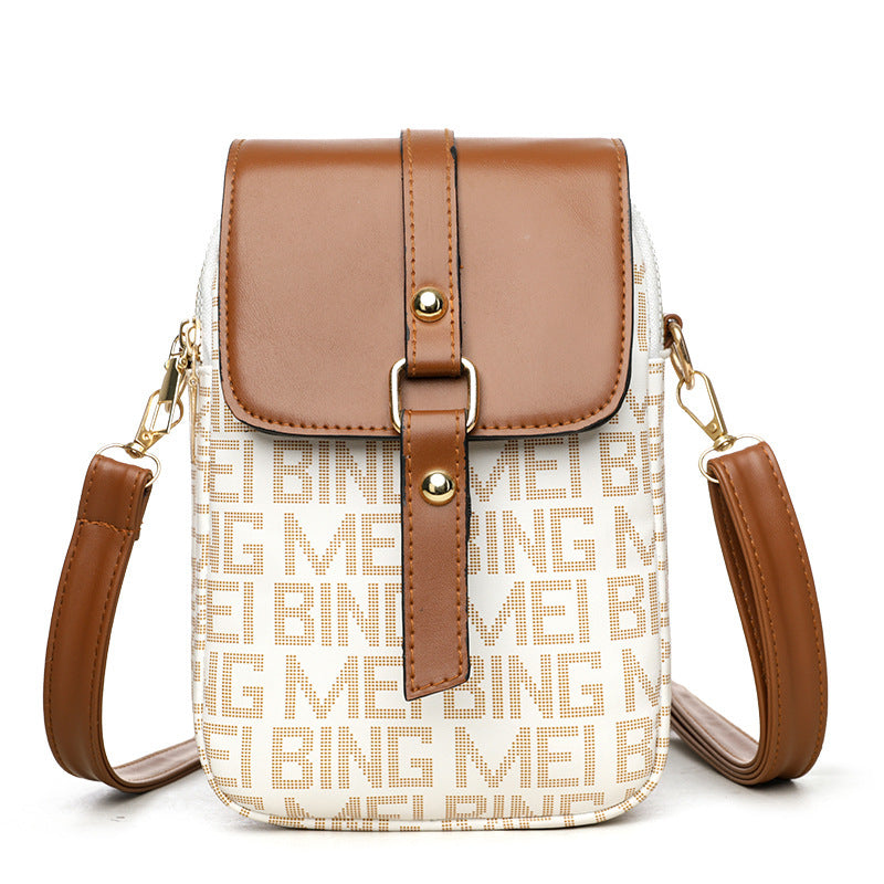 Soft Leather Retro Printed Mini Crossbody Bag