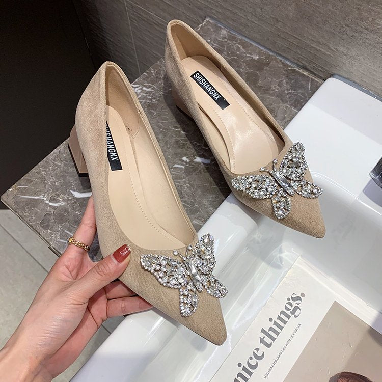 High Heels Design Sense Niche Temperament Elegant Thick Heel