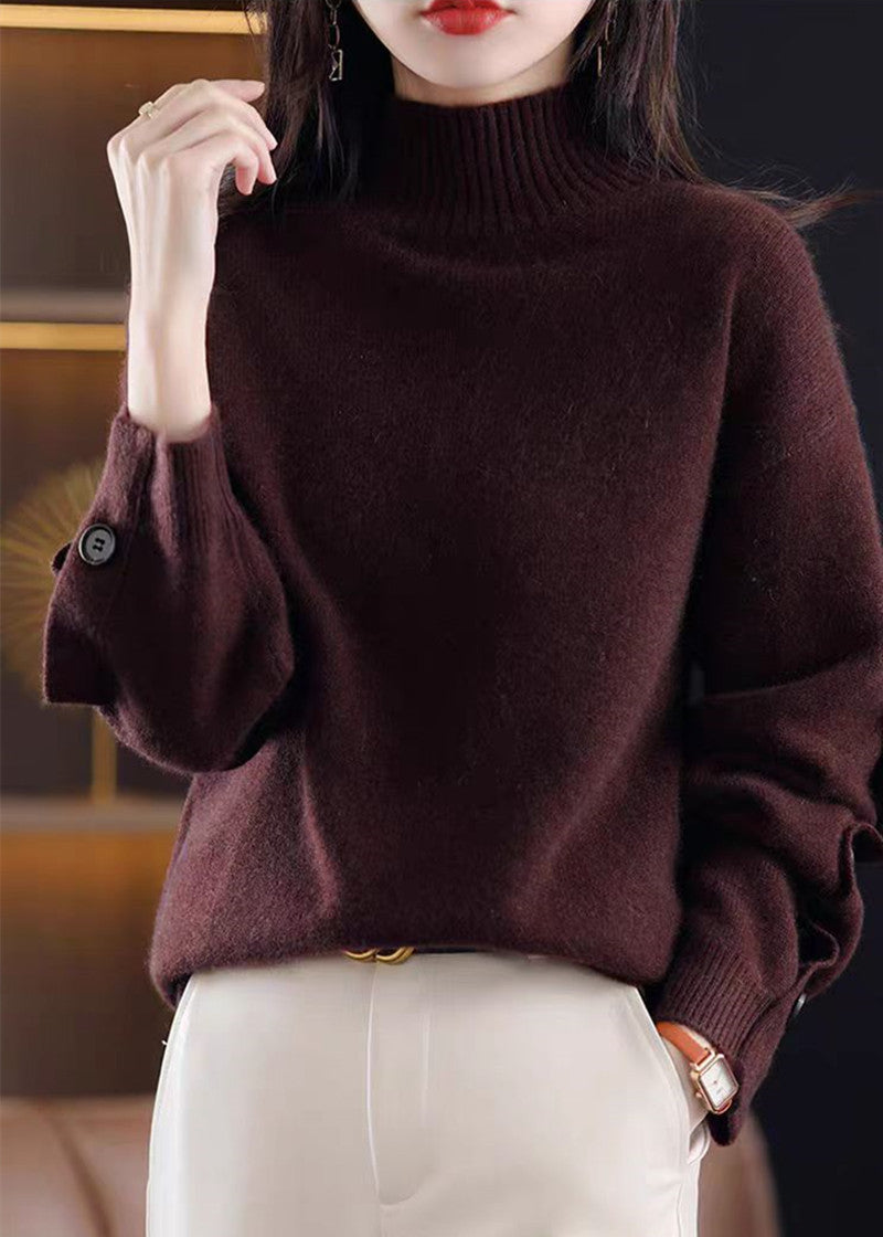 Half Turtleneck Bottoming Sweater For Women