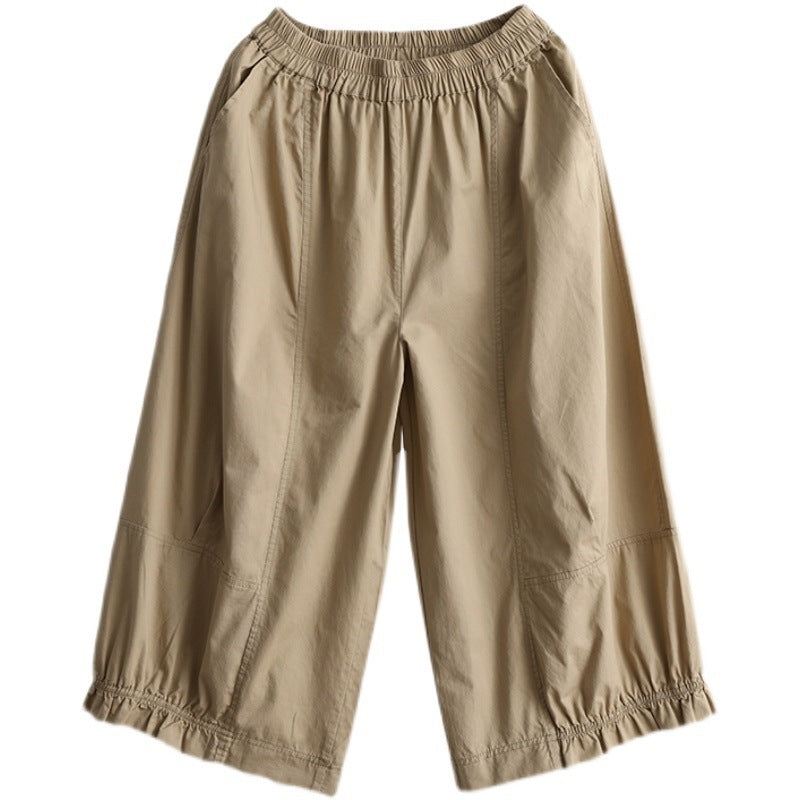 Plus Size All-matching Youthful-looking Wide-leg Pants