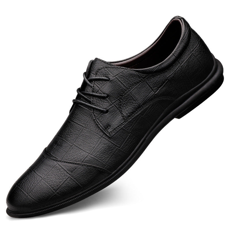 Casual Lace-up Head Layer Cowhide Men's Shoes