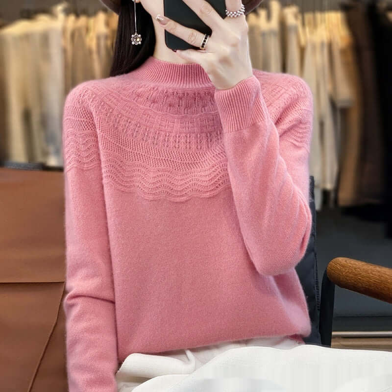 Half Turtleneck Slimming Wool Knitted Bottoming Shirt