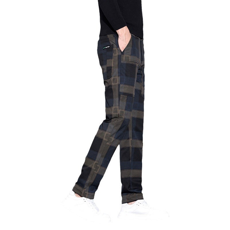 Men's Plaid Casual Pants All-matching