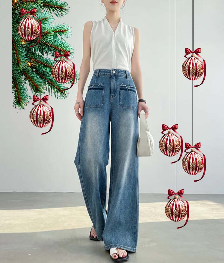 Loose Drooping Slimming Retro High-end Straight Pants